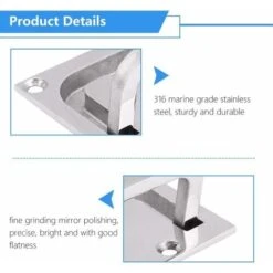 Accessoire De Levage,1pcs Poignée De Tirage Bateau De Trappe, Traction En Acier Inoxydable Casier De Trappe Affleurant De Bateau -Promos Matériel Boutique 84058908 3
