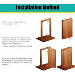 Charnière Rotative, Charnière Rotative à 360°, Charnière De Porte Pivotante, Charnière Dissimulée Pour Porte Pivotante, Acier Inoxydable Pour Armoires, Armoires, Portes De Salle De Bain (argent) -Promos Matériel Boutique 85347448 4