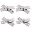 Charnières De Porte 4 Pièces Charnières Pivotantes, Charnières De Porte En Acier Inoxydable, Charnières Rotatives à 360 Degrés 75 X 17 Mm Argent, Pour Porte, Fenêtre, Placard