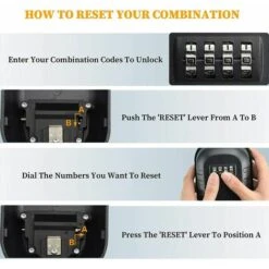 Coffre-fort Mural à Combinaison à 4 Chiffres Avec Serrure à Clé Pour L'extérieur, Boîte De Rangement Avec Housse De Protection Pour Les Travailleurs De Soins， -Promos Matériel Boutique 85350837 4