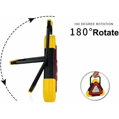 Triangle De Signalisation De Voiture Clignotant LED COB Travail Route D'urgence Lampe/Solaire USB Sécurité Réfléchissant Signe Trafic Lumière De Travail Clignotant Lampe/Feux De DéTresse, 3 Triangle De Signalisation De Voiture Clignotant LED COB Travail Route D'urgence Lampe/Solaire USB Sécurité Réfléchissant Signe Trafic Lumière De Travail Clignotant Lampe/Feux De DéTresse, – Image 3