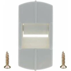 Guide Sangle Largeur 12 à 15mm De Volet Roulant Avec Cache PVC Gris Clair Fixation Verticale à Visser Entraxe 30mm Accessoire Rouleau Enroulement Fixation Fenêtre Store Finition