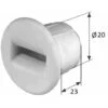 Guide Sangle Largeur 12 à 15mm De Volet Roulant En PVC Blanc à Encastrer Ø 20mm Profondeur 23mm Accessoire Rond Enroulement Fixation Fenêtre Store Finition