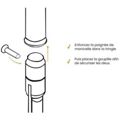 Poignée De Manivelle, Blanc, Diamètre 12 Mm, Volet Roulant -Promos Matériel Boutique 85428029 4