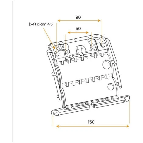 4 Attaches De Tablier, Clicksur, Tube ZF54 Et OCTO, Volet Roulant 2 4 Attaches De Tablier, Clicksur, Tube ZF54 Et OCTO, Volet Roulant – Image 2