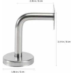 Lot De 5 Support Main Courante Inox - Murale Supports De Main Courante Pour Escalier Exterieur Intérieur, Rampe Escalier Bois, Rail D'escalier (6x8x5cm/2.7x3.1x2.0in) -Promos Matériel Boutique 85507117 3