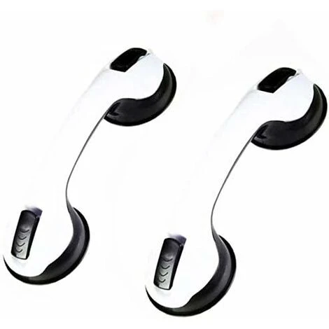 2 PCS Poignée Baignoire De Sécurité/Poignéee/Ventouse De Douche Pour Salle De Bain + WC (Noir) 1 2 PCS Poignée Baignoire De Sécurité/Poignéee/Ventouse De Douche Pour Salle De Bain + WC (Noir)