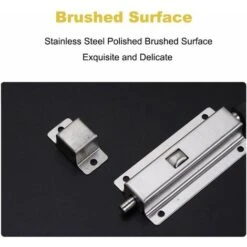 4 Pièce Loquet Coulissant Automatique à Ressort, Verrou De Porte Coulissante En Acier Inoxydable, Serrure à Loquet Coulissant à Barillet, Boulon De Barillet De Porte Pour Salle De Bains -Promos Matériel Boutique 85548274 4