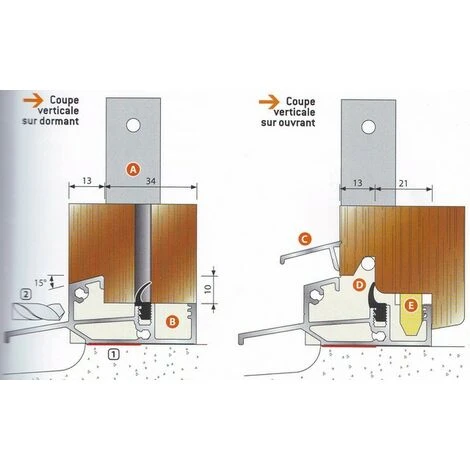 Jeu Patte Mousse + Vis PB48 BILCOCQ - PB48BAS-PEBP 2 Jeu Patte Mousse + Vis PB48 BILCOCQ - PB48BAS-PEBP – Image 2