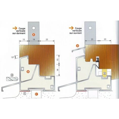 Sachet 2 Pattes En Bout Mousse PB58JO + Vis BILCOCQ - PB58JO-PEBP-S 2 Sachet 2 Pattes En Bout Mousse PB58JO + Vis BILCOCQ - PB58JO-PEBP-S – Image 2