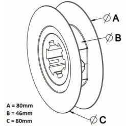 Poulie De Guidage De Volet Roulant Pour Sangle 12 à 15mm Sortie Crabot 27mm En Plastique Noir à Clipser Arbre Crabot Ouverture Fermeture Enroulement Déroulement Fenêtre Store, Ø 80mm -Promos Matériel Boutique 85669674 4