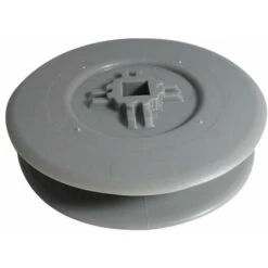Poulie De Guidage De Volet Roulant Pour Sangle 12 à 15mm Sortie Carrée 10mm En Plastique Gris à Clipser Arbre Carré Ouverture Fermeture Enroulement Déroulement Fenêtre Store Cordon, Ø 100mm