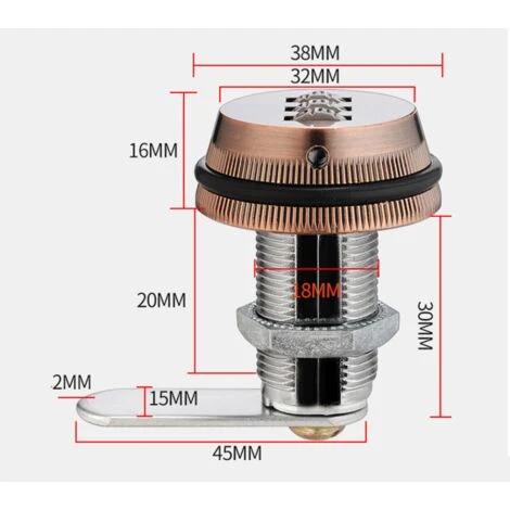 2 Pièces Noir Serrure De Combinaison à 3 Chiffres Verrouillage Du Mot De Passe Serrure à Came Sans Clé - Alliage De Zinc Noir Serrure De Sécurité Codée Pour Tiroir Casier Boîte Placard Porte 2 2 Pièces Noir Serrure De Combinaison à 3 Chiffres Verrouillage Du Mot De Passe Serrure à Came Sans Clé - Alliage De Zinc Noir Serrure De Sécurité Codée Pour Tiroir Casier Boîte Placard Porte – Image 2