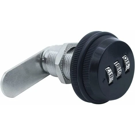 2 Pièces Noir Serrure De Combinaison à 3 Chiffres Verrouillage Du Mot De Passe Serrure à Came Sans Clé - Alliage De Zinc Noir Serrure De Sécurité Codée Pour Tiroir Casier Boîte Placard Porte 4 2 Pièces Noir Serrure De Combinaison à 3 Chiffres Verrouillage Du Mot De Passe Serrure à Came Sans Clé - Alliage De Zinc Noir Serrure De Sécurité Codée Pour Tiroir Casier Boîte Placard Porte – Image 4