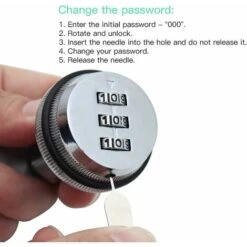 2 Pièces Noir Serrure De Combinaison à 3 Chiffres Verrouillage Du Mot De Passe Serrure à Came Sans Clé - Alliage De Zinc Noir Serrure De Sécurité Codée Pour Tiroir Casier Boîte Placard Porte 9 2 Pièces Noir Serrure De Combinaison à 3 Chiffres Verrouillage Du Mot De Passe Serrure à Came Sans Clé - Alliage De Zinc Noir Serrure De Sécurité Codée Pour Tiroir Casier Boîte Placard Porte -Promos Matériel Boutique 85696752 5
