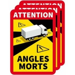 Adhésif Angles Morts Lot De 10 Spécial Camion Réglementation : Angle Mort Autocollants