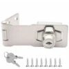 Cadenas Loquet De Porte En Acier Inoxydable Moraillon Cadenas Verrou Porte Chambre Hasp Fermoir Verrou De Porte De Portail Verrou Pour Portes Armoire Tiroir Placard-Argent 4 Pouces