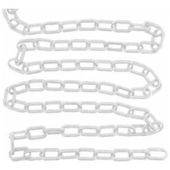 Chaîne En Plastique, 6mm10m Chaîne D'avertissement/signalisation, Pour à L'entretien Des Autoroutes, Aux Parkings, Aux Zones Dangereuses - Blanc