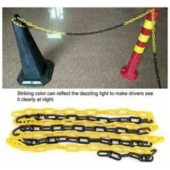 Chaîne En Plastique, 6mm10m Chaîne D'avertissement/signalisation, Pour à L'entretien Des Autoroutes, Aux Parkings, Aux Zones Dangereuses - Blanc 7 Chaîne En Plastique, 6mm10m Chaîne D'avertissement/signalisation, Pour à L'entretien Des Autoroutes, Aux Parkings, Aux Zones Dangereuses - Blanc -Promos Matériel Boutique 85786961 3