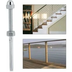 Câble Garde-corps Système Fileté Extrémité Du Goujon Terminal Pour 1/8 Câble Plate-forme Garde-corps Main Swage Tendeur De Câble En Acier Inoxydable(10pcs) 9 Câble Garde-corps Système Fileté Extrémité Du Goujon Terminal Pour 1/8 Câble Plate-forme Garde-corps Main Swage Tendeur De Câble En Acier Inoxydable(10pcs) -Promos Matériel Boutique 85788050 5