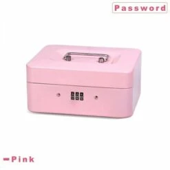 Boîte Sécurité Verrouillable En Acier, Coffre De Sécurité Mini Portable, Mini Coffre-Fort De Sécurité Portable En Acier, Pour Argent En Vrac, Pièces De Monnaie (Rose), -Promos Matériel Boutique 85798112 4