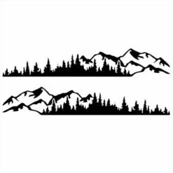2 Pièces De Voiture Autocollant Montagne Forêt Vinyle Voiture Autocollant Camion Fenêtre Pare-Chocs Voiture Porte Autocollant Kayak Vinyle Décoratif Corps Autocollant, -Promos Matériel Boutique 85799355 3