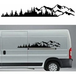 2 Pièces De Voiture Autocollant Montagne Forêt Vinyle Voiture Autocollant Camion Fenêtre Pare-Chocs Voiture Porte Autocollant Kayak Vinyle Décoratif Corps Autocollant, -Promos Matériel Boutique 85799355 5