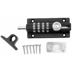 Loquet De Verrouillage à Combinaison Verrou à Combinaison à 4 Chiffres Verrou De Porte à Code Mécanique Serrure Sans Clé Glissière Verrou De Porte Inviolable Pour Armoire Jardin,