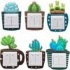 Cactus Interrupteur Autocollant 6pcs 3D Fluorescent Interrupteur Mural Autocollant Décoration D'intérieur Autocollant Lumineux