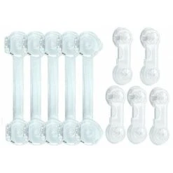 Lot De 10 Verrous De Sécurité Pour Bébé, Mini Verrous De Sécurité Transparents Pour Enfants Pour Placards, Tiroirs, Placards, Réfrigérateur, Réfrigérateur, Ordures