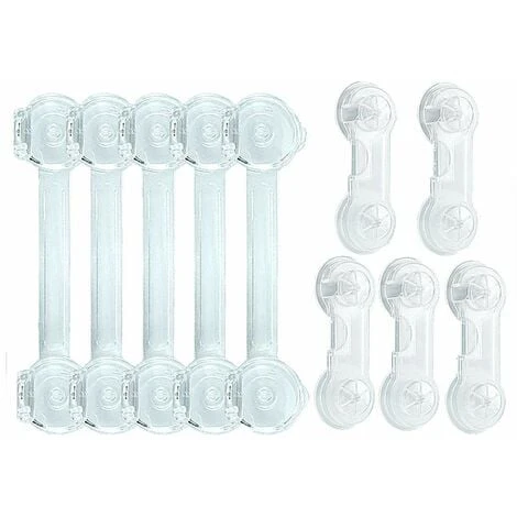 Lot De 10 Verrous De Sécurité Pour Bébé, Mini Verrous De Sécurité Transparents Pour Enfants Pour Placards, Tiroirs, Placards, Réfrigérateur, Réfrigérateur, Ordures 1 Lot De 10 Verrous De Sécurité Pour Bébé, Mini Verrous De Sécurité Transparents Pour Enfants Pour Placards, Tiroirs, Placards, Réfrigérateur, Réfrigérateur, Ordures
