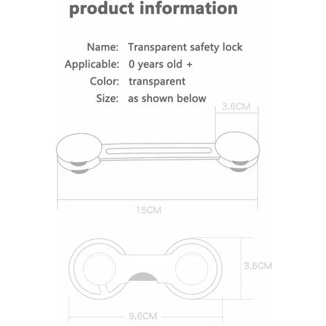 Lot De 10 Verrous De Sécurité Pour Bébé, Mini Verrous De Sécurité Transparents Pour Enfants Pour Placards, Tiroirs, Placards, Réfrigérateur, Réfrigérateur, Ordures 2 Lot De 10 Verrous De Sécurité Pour Bébé, Mini Verrous De Sécurité Transparents Pour Enfants Pour Placards, Tiroirs, Placards, Réfrigérateur, Réfrigérateur, Ordures – Image 2