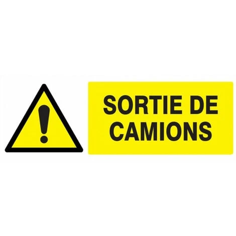 DANGER SORTIE DE CAMION 330x200MM NORMASIGN En PS CHOC 1 DANGER SORTIE DE CAMION 330x200MM NORMASIGN En PS CHOC