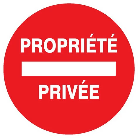 PROPRIETE PRIVEE D.180MM NORMASIGN En PS CHOC 1 PROPRIETE PRIVEE D.180MM NORMASIGN En PS CHOC
