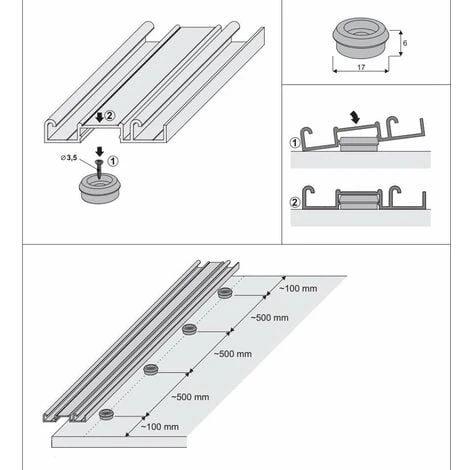 4x Support De Guide Inférieur Gemini Pour Porte Coulissante En Plastique Gris 17 X 6mm à Visser Maintien Rail Coulisse Bas Garniture 2 4x Support De Guide Inférieur Gemini Pour Porte Coulissante En Plastique Gris 17 X 6mm à Visser Maintien Rail Coulisse Bas Garniture – Image 2