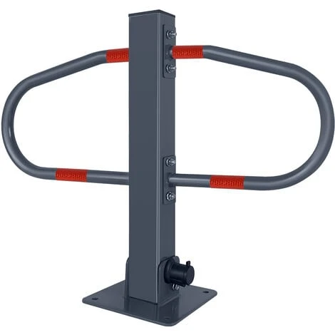 AUFUN Barrière De Stationnement Pliable Avec 3 Clés Barrière De Parking Rabbatable Entrée Ruelle Barrière 51x73x18 Cm 1 AUFUN Barrière De Stationnement Pliable Avec 3 Clés Barrière De Parking Rabbatable Entrée Ruelle Barrière 51x73x18 Cm