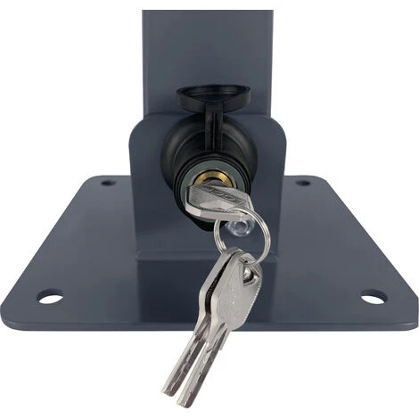 AUFUN Barrière De Stationnement Pliable Avec 3 Clés Barrière De Parking Rabbatable Entrée Ruelle Barrière 51x73x18 Cm 3 AUFUN Barrière De Stationnement Pliable Avec 3 Clés Barrière De Parking Rabbatable Entrée Ruelle Barrière 51x73x18 Cm – Image 3