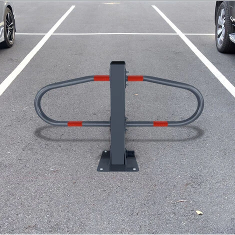 AUFUN Barrière De Stationnement Pliable Avec 3 Clés Barrière De Parking Rabbatable Entrée Ruelle Barrière 51x73x18 Cm 4 AUFUN Barrière De Stationnement Pliable Avec 3 Clés Barrière De Parking Rabbatable Entrée Ruelle Barrière 51x73x18 Cm – Image 4