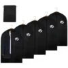 SWANEW 10x Housse à Vêtements 100 X 60cm Housse De Protection Noire 2 Avec Sac à Chaussures