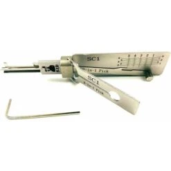 Entretien De Serrure Et Verrou, SC1 LiShi Tools 2 En 1 Outils De Crochetage De Serrure Pour Serrurier Professionnel SC1 LiShi Decord Et Pick Set