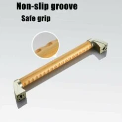 Bois Barre De Maintien Douche Et WC Pour Handicape Barre D'appui Salle De Bain Étanche Antidérapant Poignée De Baignoires Pour Personnes âgées White Wood-54cm,1pcs -Promos Matériel Boutique 87231850 4