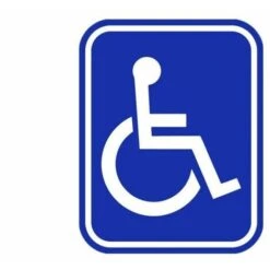 Pack D'autocollants Handicapés 1pcs Pour Usage Externe Voiture Van Camion, Handicap Symbole Fauteuil Roulant Handicapé Logo Dessin Animé Fenêtre Voiture Autocollant PVC Moto Bricolage Bagag