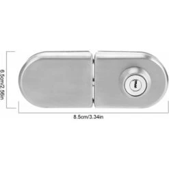 Verrou Porte En Acier Inoxydable Serrure De Sécurité Anti-vol Serrure De Porte Coulissante à Poussoir Sans Cadre Avec Clés -Promos Matériel Boutique 87488476 3