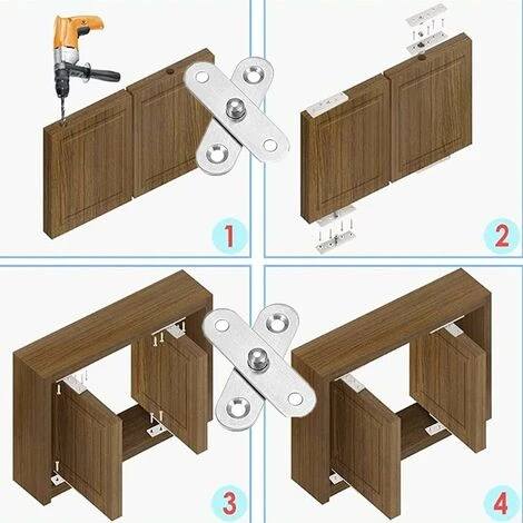 6 Pièces Charnière à Pivot,Porte Pivot,De Charnière De Pivot De Porte Rotative Pour Montage Sur Charnière De Porte Pivotante à 360 Degrés Matériel 3 6 Pièces Charnière à Pivot,Porte Pivot,De Charnière De Pivot De Porte Rotative Pour Montage Sur Charnière De Porte Pivotante à 360 Degrés Matériel – Image 3