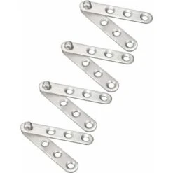 4pcs Charnière Pivot Porte Acier Inox 360 Degré Tournante 60mmx11mm
