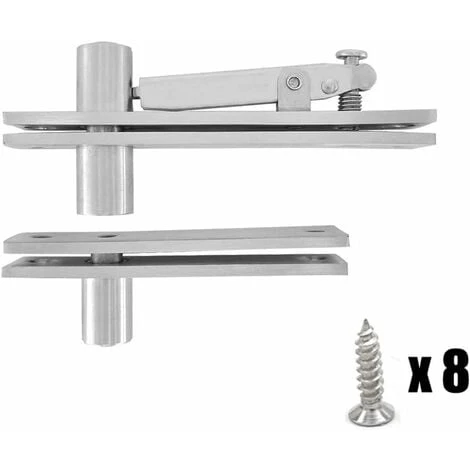 Charnière Rotative, Charnière De Pivot De Porte, Charnière De Porte Pivotante Dissimulée, Charnière De Porte Pivotante Haut Et Bas, Acier Inoxydable Pour Armoires, Penderies (Argent) 2 Charnière Rotative, Charnière De Pivot De Porte, Charnière De Porte Pivotante Dissimulée, Charnière De Porte Pivotante Haut Et Bas, Acier Inoxydable Pour Armoires, Penderies (Argent) – Image 2