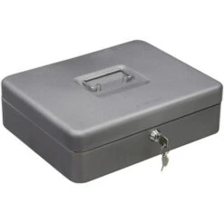 ARREGUI Cashier C9246-EUR Caisse à Monnaie Et Billets à Clé Pour Ranger Et Transporter L'argent Caisse En Acier Monnayeur Et Compartiment Pieces Et Billets Coffre Fort Portatif 30 CmGris Graphite -Promos Matériel Boutique 87945339 5