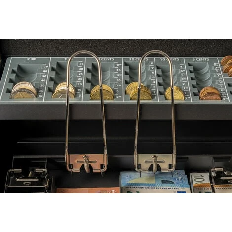 ARREGUI Cashier Clips C9244H-EUR Caisse à Monnaie Et Billets à Clé Pour Transporter L'argent Caisse En Acier Monnayeur Et Compartiment Pieces Et Billets Coffre Fort Portatif Avec Poigné 30 CmNoir 3 ARREGUI Cashier Clips C9244H-EUR Caisse à Monnaie Et Billets à Clé Pour Transporter L'argent Caisse En Acier Monnayeur Et Compartiment Pieces Et Billets Coffre Fort Portatif Avec Poigné 30 CmNoir – Image 3