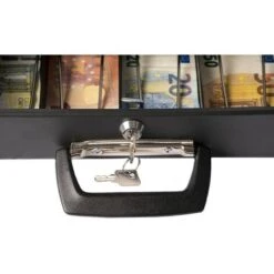 ARREGUI Cashier Clips C9244H-EUR Caisse à Monnaie Et Billets à Clé Pour Transporter L'argent Caisse En Acier Monnayeur Et Compartiment Pieces Et Billets Coffre Fort Portatif Avec Poigné 30 CmNoir 9 ARREGUI Cashier Clips C9244H-EUR Caisse à Monnaie Et Billets à Clé Pour Transporter L'argent Caisse En Acier Monnayeur Et Compartiment Pieces Et Billets Coffre Fort Portatif Avec Poigné 30 CmNoir -Promos Matériel Boutique 87945549 5