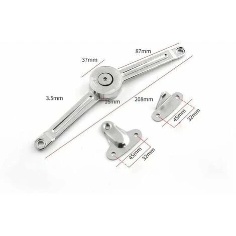 Lot De 2 Compas à Système D’amortissement Pour Abattants De Portes Relevables De Placard De Cuisine 5 Lot De 2 Compas à Système D’amortissement Pour Abattants De Portes Relevables De Placard De Cuisine – Image 5